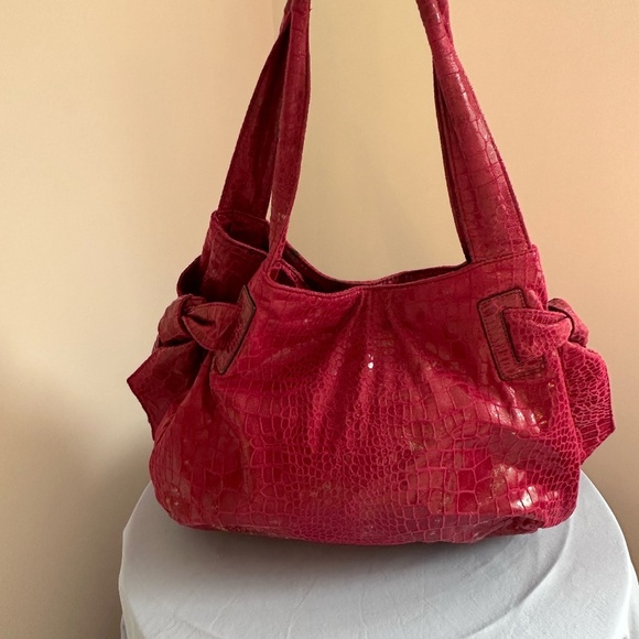 NINE WEST CROCODILE HOBO BAG in PINK - Picture 6 of 7